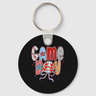 Game Day Sell Coquette Mama Checkered Muttertag Schlüsselanhänger