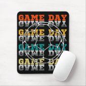 Game Day Soccer Lover Color Typografie Mousepad (Mit Mouse)