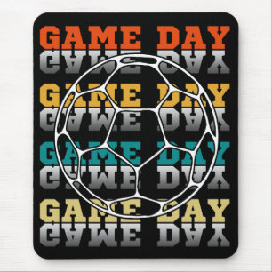 Game Day Soccer Lover Color Typografie Mousepad