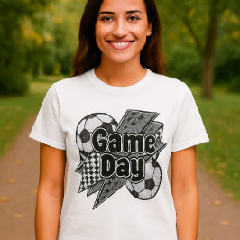 Game Day Soccer Shirt - Leopard Lightning & Ball