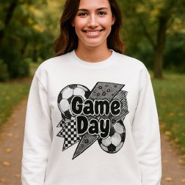 Game Day Soccer Shirt - Leopard Lightning & Ball