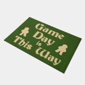 Game Day This way Fun Boardgame Slogan Fußmatte (Schrägansicht)