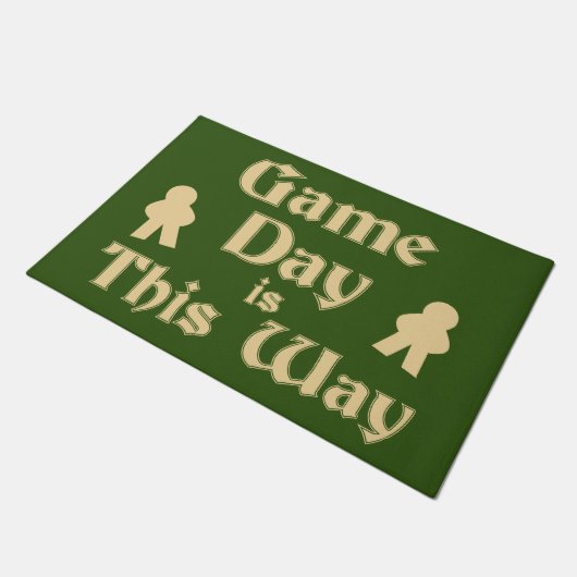 Game Day This way Fun Boardgame Slogan Fußmatte (Schrägansicht)