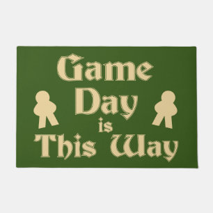 Game Day This way Fun Boardgame Slogan Fußmatte