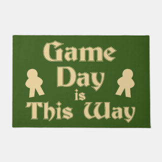 Game Day This way Fun Boardgame Slogan Fußmatte