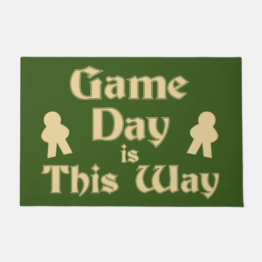 Game Day This way Fun Boardgame Slogan Fußmatte (Vorderseite)