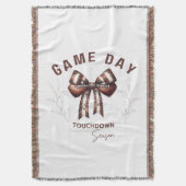 Game Day Touchdown Season Football Girl Decke (Vorderseite Vertikal)