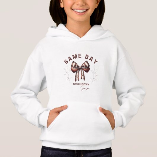 Game Day Touchdown Season Football Young Girl Hoodie (Vorderseite)