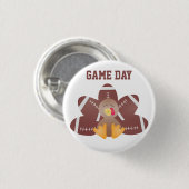 Game Day Türkei Fußball Feathers Button (Vorne & Hinten)