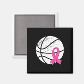 Game Day Vibes Breast Cancer Awareness Pink Basket Magnet (Vorderseite/Rückseite)