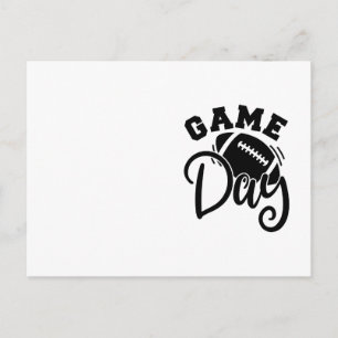 Game Day Vibes Design für Fußballfans Postkarte