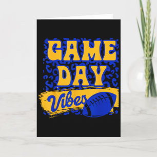 Game Day Vibes Football Saison Football Blau Gold  Karte