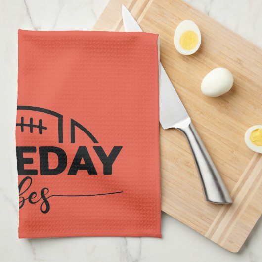 Game Day Vibes Football Spaß Geschirrtuch (Viertel Falte)