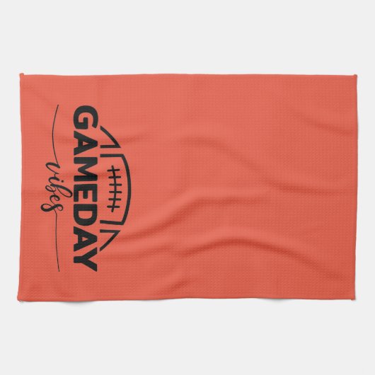 Game Day Vibes Football Spaß Geschirrtuch (Horizontal)