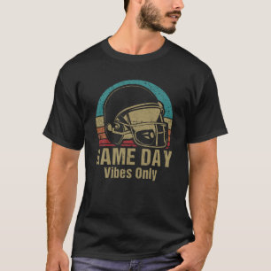 Game Day Vibes Nur Football Helm Retro Vintag T-Shirt