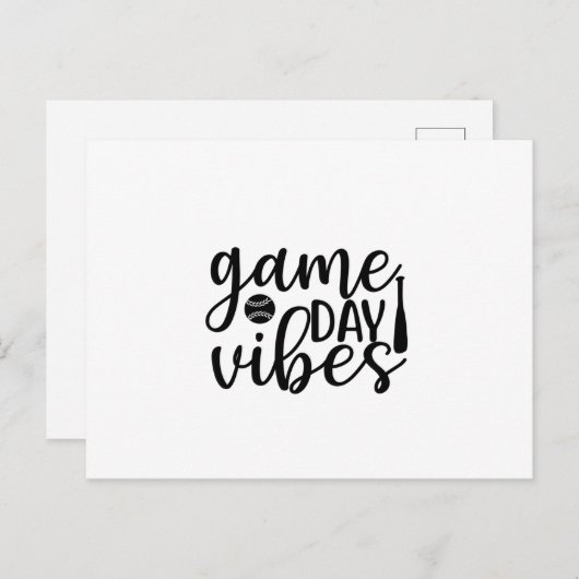 Game Day vibes Postkarte (Vorne/Hinten)