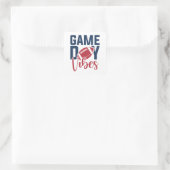 Game Day Vibes Quadratischer Aufkleber (Tasche)