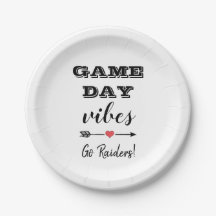 Game Day Vibes Team Personalisierter Herztext