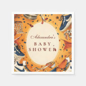 Game Day Vintage Basketball Baby Shower Serviette (Vorderseite)