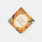 Game Day Vintage Basketball Baby Shower Serviette (Ecke)