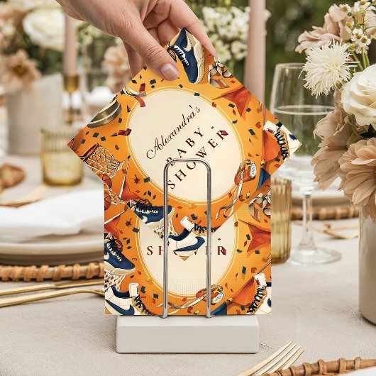 Game Day Vintage Basketball Baby Shower Serviette