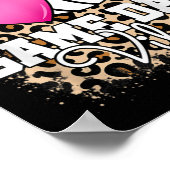 Game Day Volleyball Leopard Print Women Ladys Vol. Poster (Ecke)