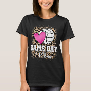 Game Day Volleyball Leopard Print Women Ladys Vol. T-Shirt