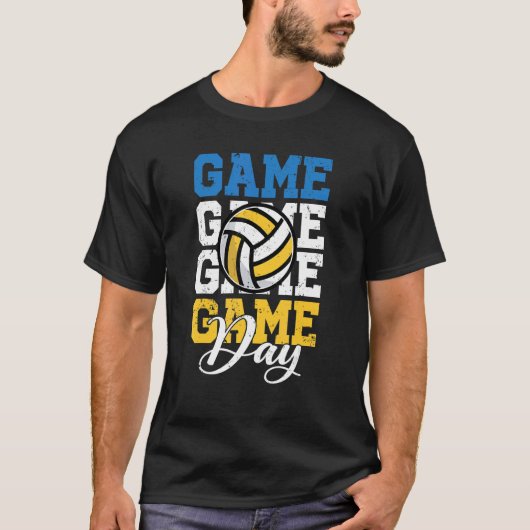 Game Day Volleyball Mom For Womens Game Day Vibes  T-Shirt (Vorderseite)