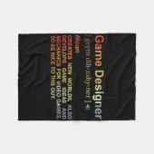 Game Designer Definition Game Programmierer Game D Fleecedecke (Vorderseite (Horizontal))