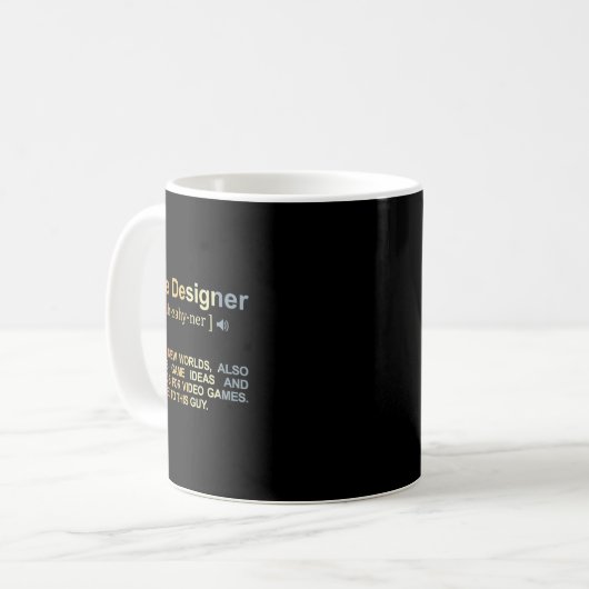 Game Designer Definition Game Programmierer Game D Kaffeetasse (Vorderseite Links)