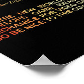 Game Designer Definition Game Programmierer Game D Poster (Ecke)