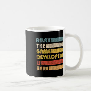 Game Designer Entspannen Der Game Developer ist hi Kaffeetasse