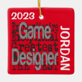 Game Designer Extraordinaire CUSTOM Keramikornament (Vorderseite)