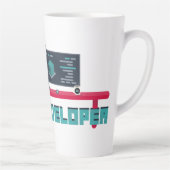 Game Developer Latte Mug - Blue Letters Milchtasse (Rechts)