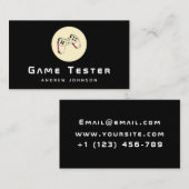 Game Developer Tester Joystick Controller Modern Visitenkarte (Vorne/Hinten)