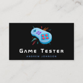 Game Developer Tester Modern Gaming Theme Cool Visitenkarte