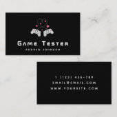 Game Developer Tester Niedlicher Joystick-Controll Visitenkarte (Vorne/Hinten)