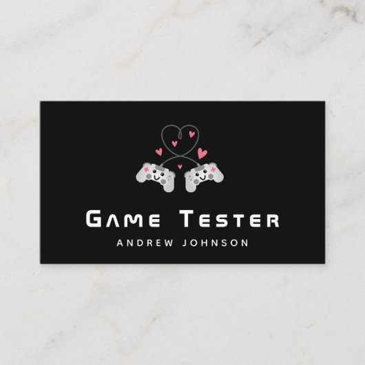 Game Developer Tester Niedlicher Joystick-Controll Visitenkarte (Vorderseite)