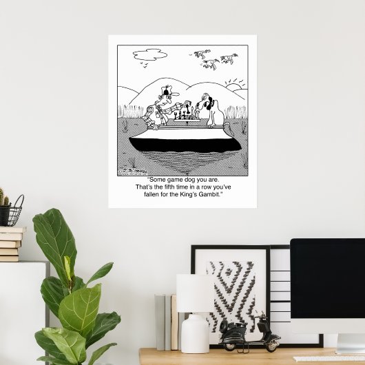 Game Dog spielt Schach Poster (Heimbüro)