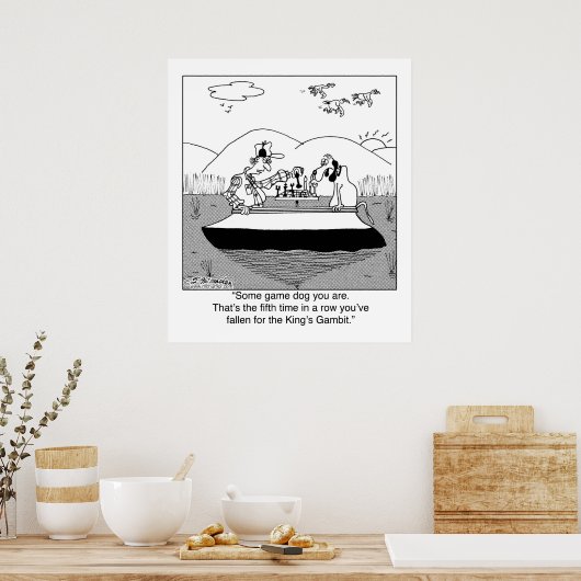 Game Dog spielt Schach Poster (Küche)