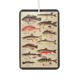 Game Fish Vintag Artwork Doppelseitig Autolufterfrischer