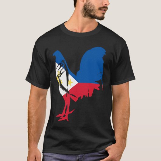 Game fowl Filipino Philippines flag gaff rooster G T-Shirt (Vorderseite)