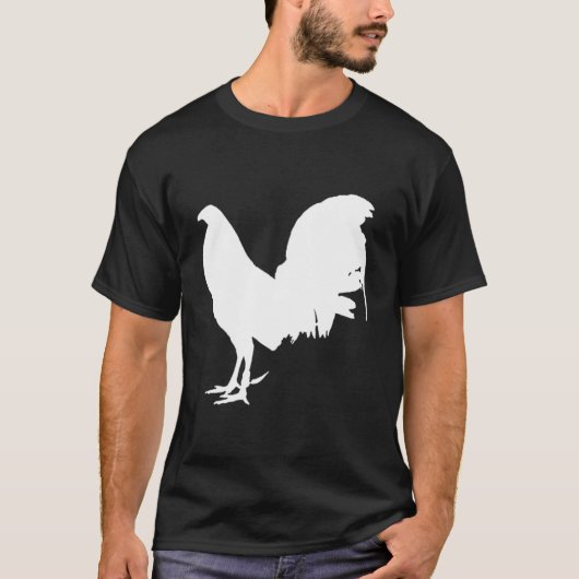 Game Fowl Gallegos Rooster Hühnergeflügel Weiß T-Shirt (Vorderseite)