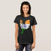 Game fowl India Indian flag gaff rooster Gamefowl T-Shirt (Vorne ganz)