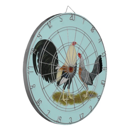 Game Fowl Pair Dartscheibe (Vorderseite Links)