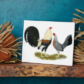 Game Fowl Pair Fotoplatte (Seite)
