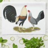 Game Fowl Pair Geschirrtuch (Gefaltet)