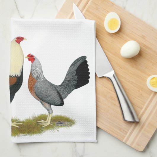 Game Fowl Pair Geschirrtuch (Viertel Falte)