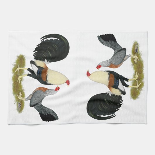 Game Fowl Pair Geschirrtuch (Horizontal)