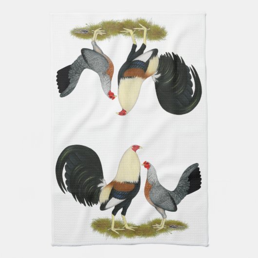 Game Fowl Pair Geschirrtuch (Vertikal)